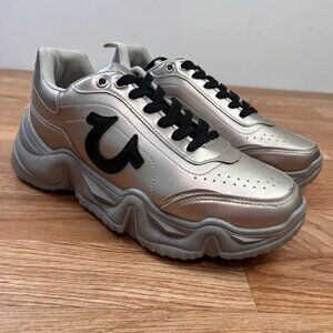 True Religion Silver and Black Athletic Shoes